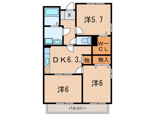 ヴェルジェの物件間取画像